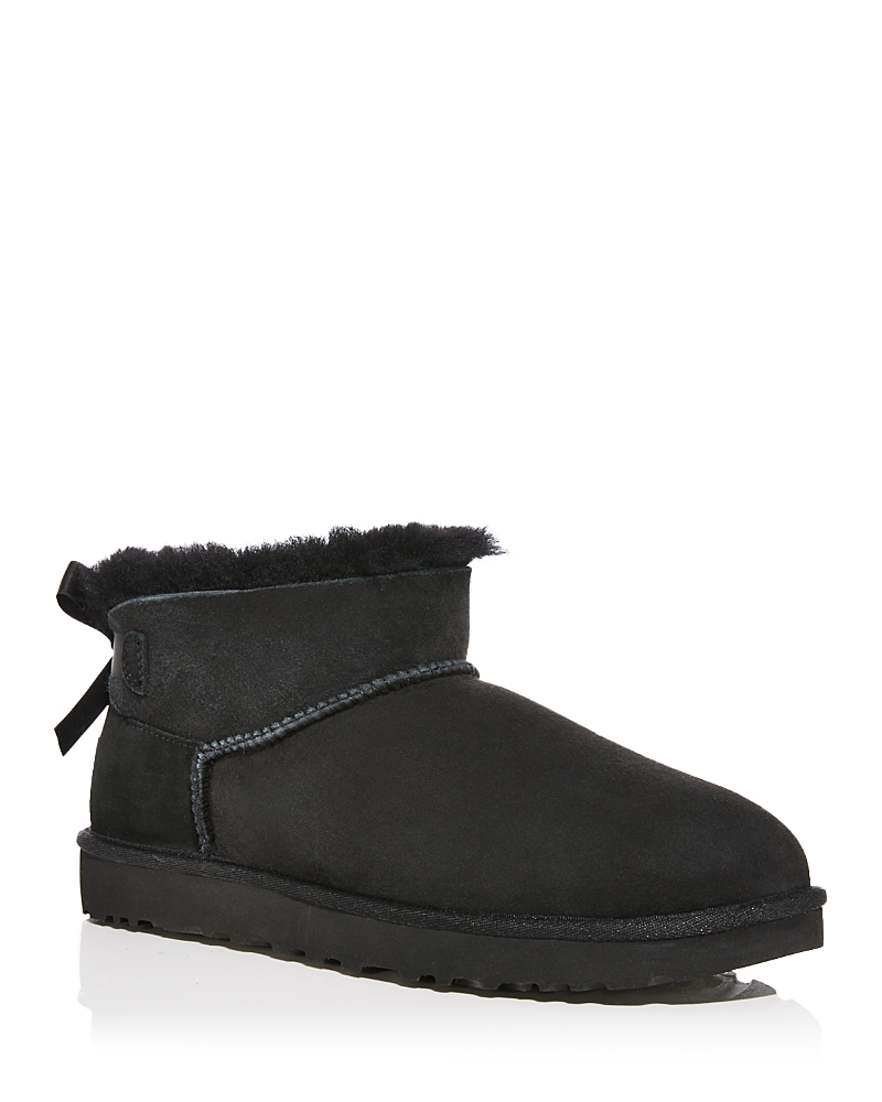Ugg Women's Ultra Mini Bailey Bow Shearling Lined Boots