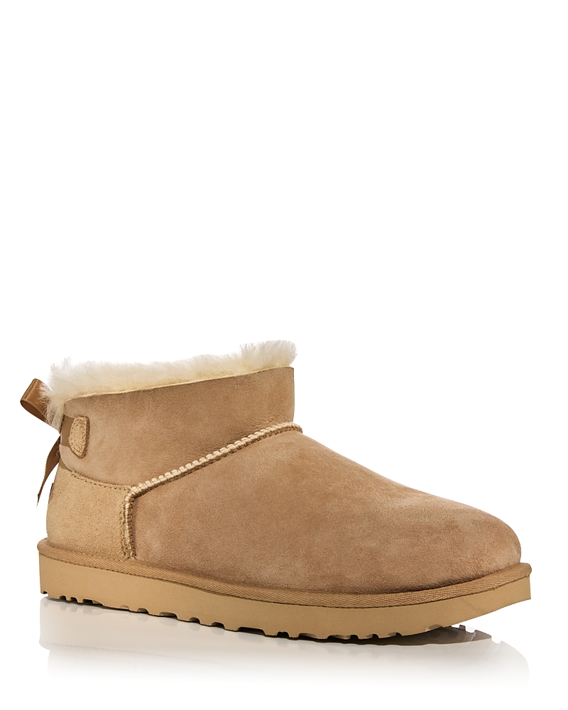 Ugg Women's Ultra Mini Bailey Bow Shearling Lined Boots