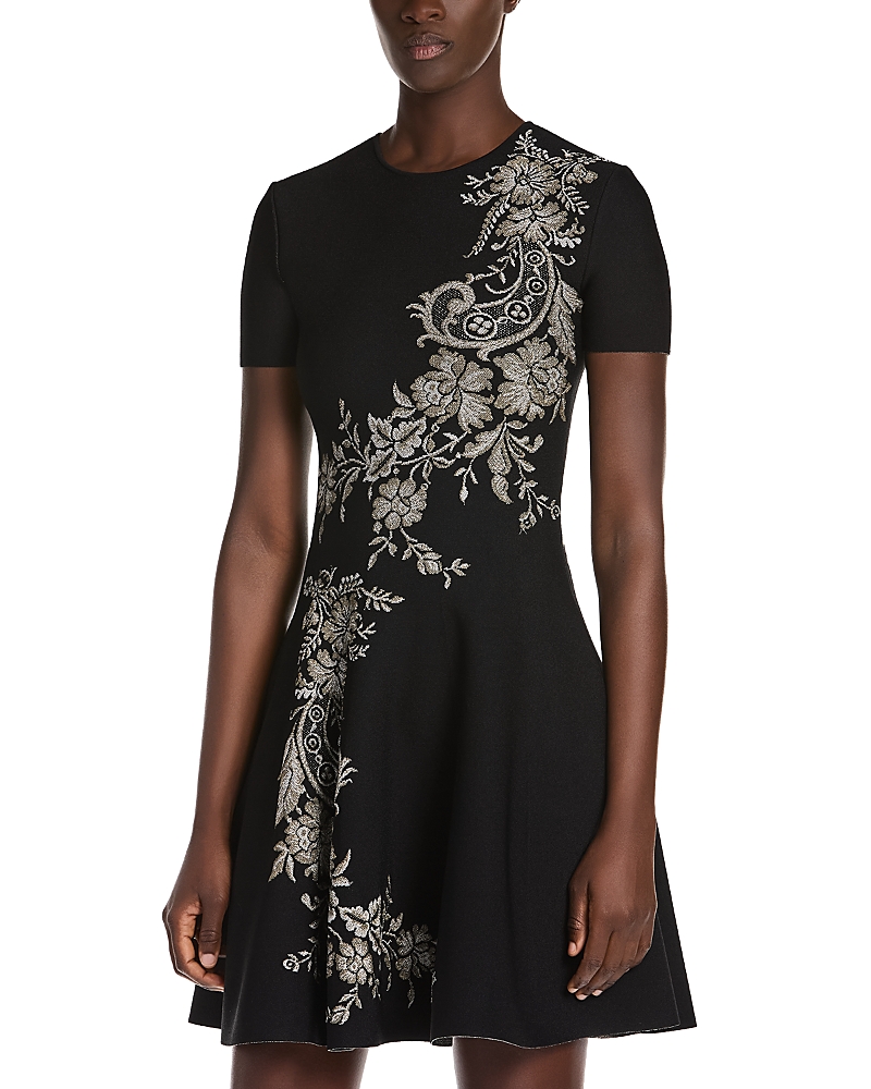 McQueen Saraband Lace Flared Mini Dress