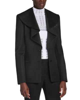 McQueen Folded Collar Wool Blazer