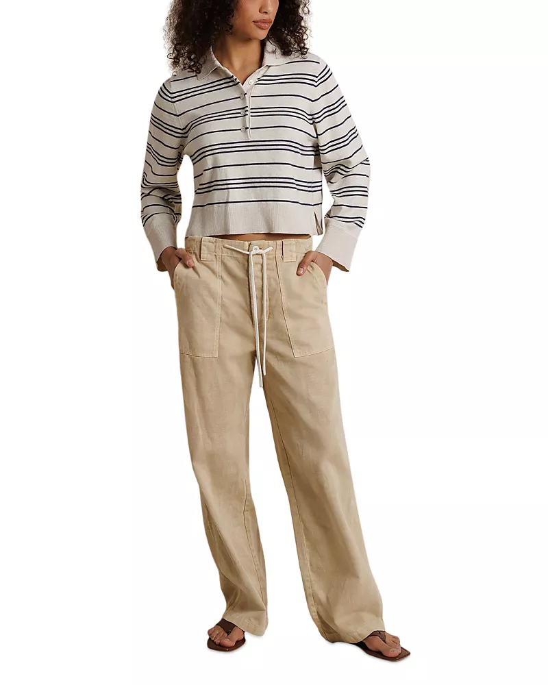 perfectwhitetee Ximena Stripe Rugby Sweater