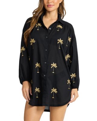 Catalina Coat Pineapple Embroidered Cover-Up