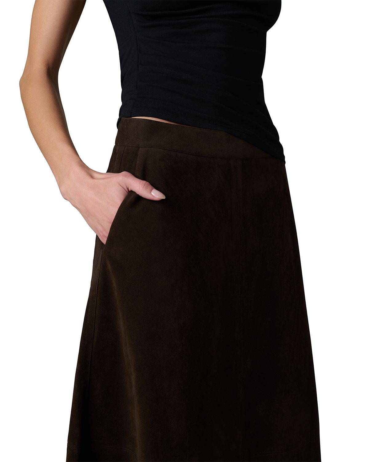 The Tavi Faux Suede Skirt thumbnail 5