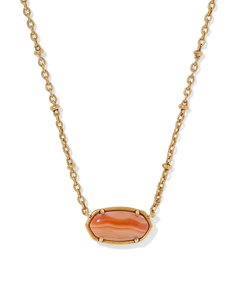 Kendra Scott Elisa Tiger Stripe Openwork Stone Pendant Necklace, 16-19