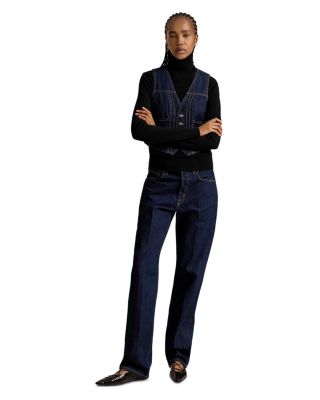 Relaxed High Rise Straight Jeans in Cassis Wash