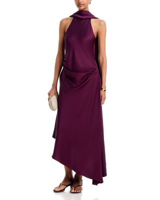 Monica Satin Midi Dress - thumbnail 2