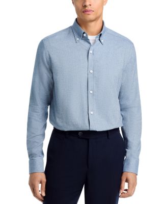 Cotton & Wool Classic Fit Button Down Shirt - Exclusive