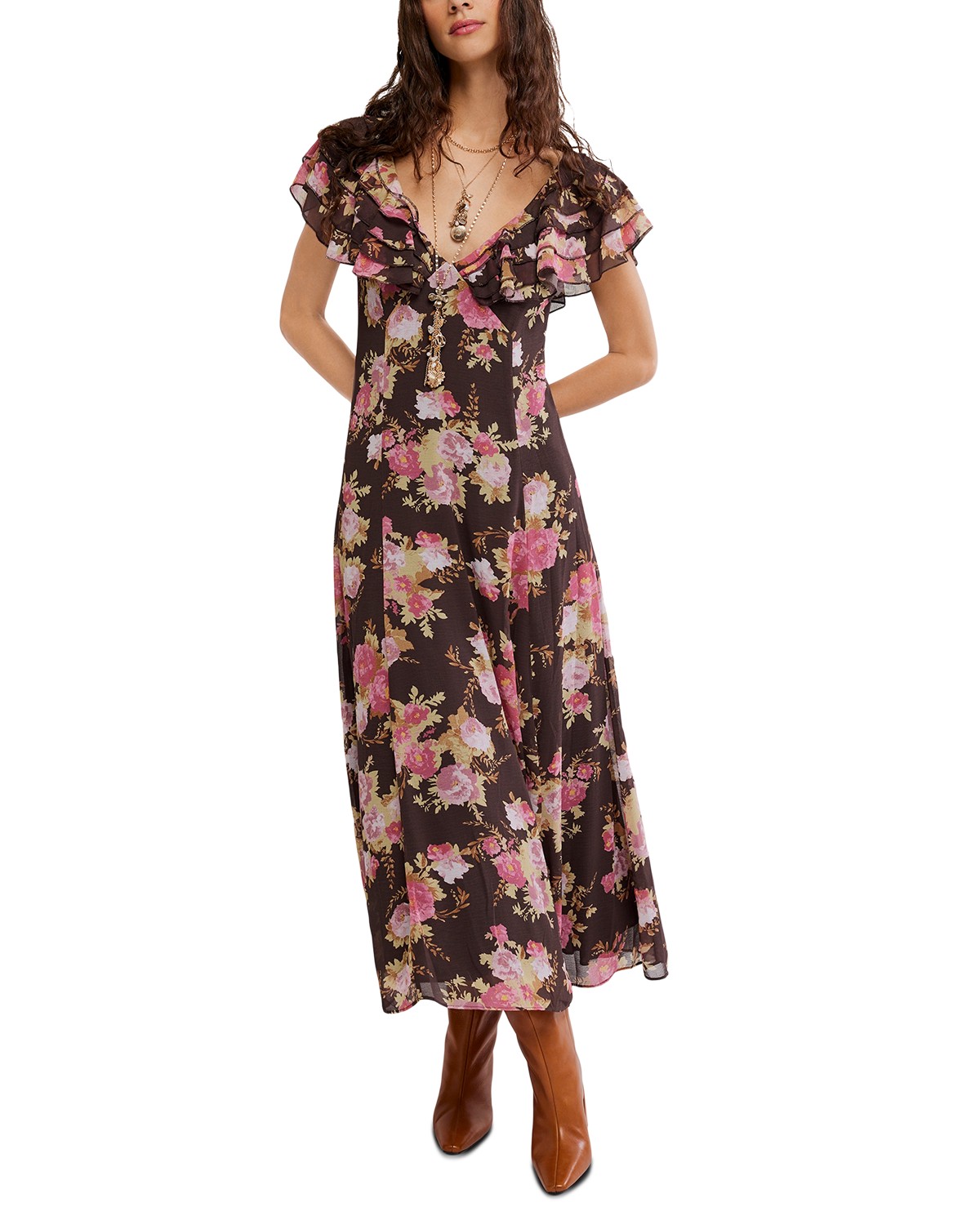 Forsythia Printed Maxi Dress
