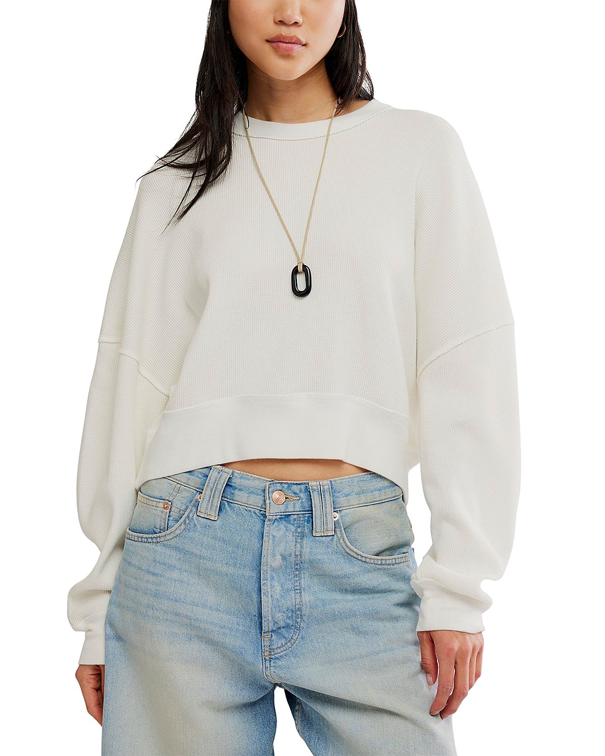 Free People Skyline Thermal Long Sleeve Tee