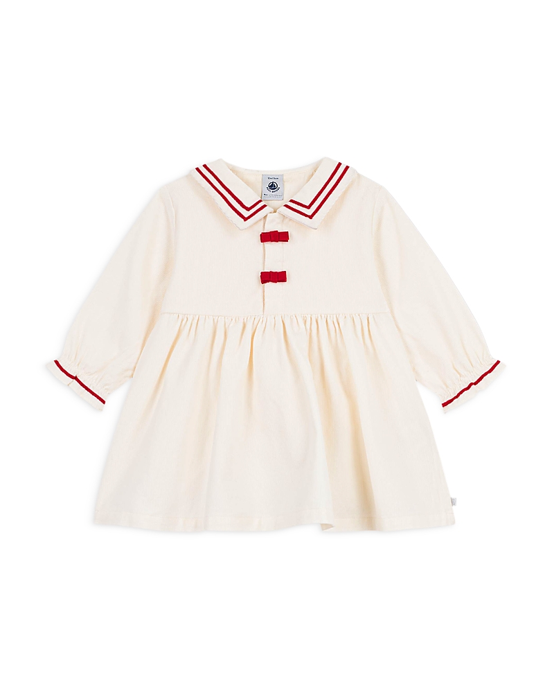 Petit Bateau Girls' Cotton Long Sleeve Dress - Baby