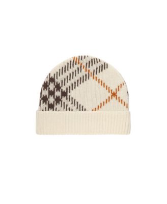 Check Cashmere Blend Beanie