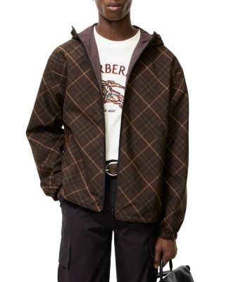  Reversible Check Hooded Jacket