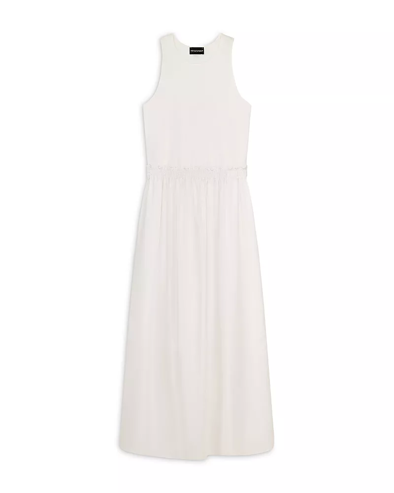 Emporio Armani Elasticized Waist Maxi Dress