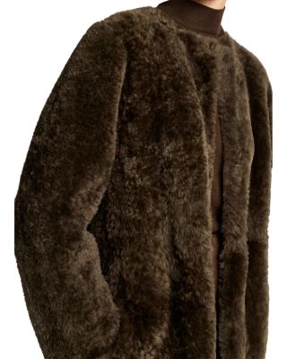 Reversible Shearling Car Coat