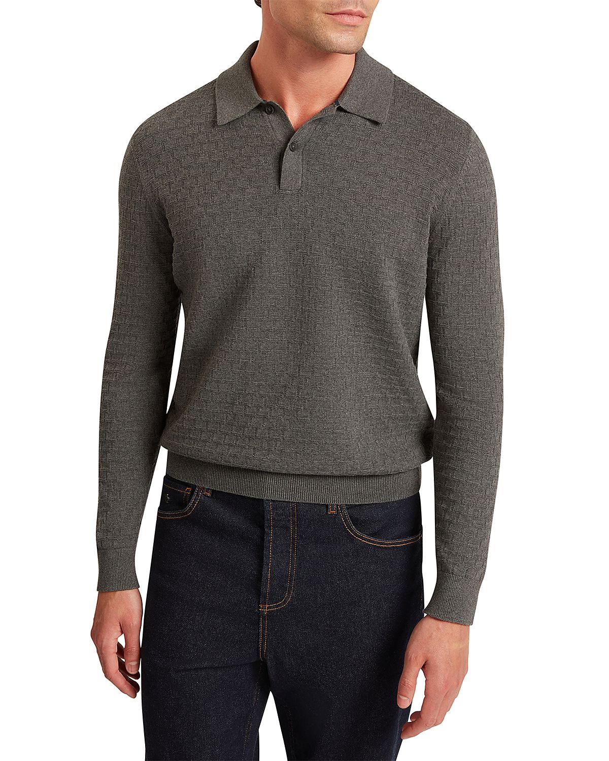 Ted Baker Gaten Long Sleeve T Stitch Sweater Polo