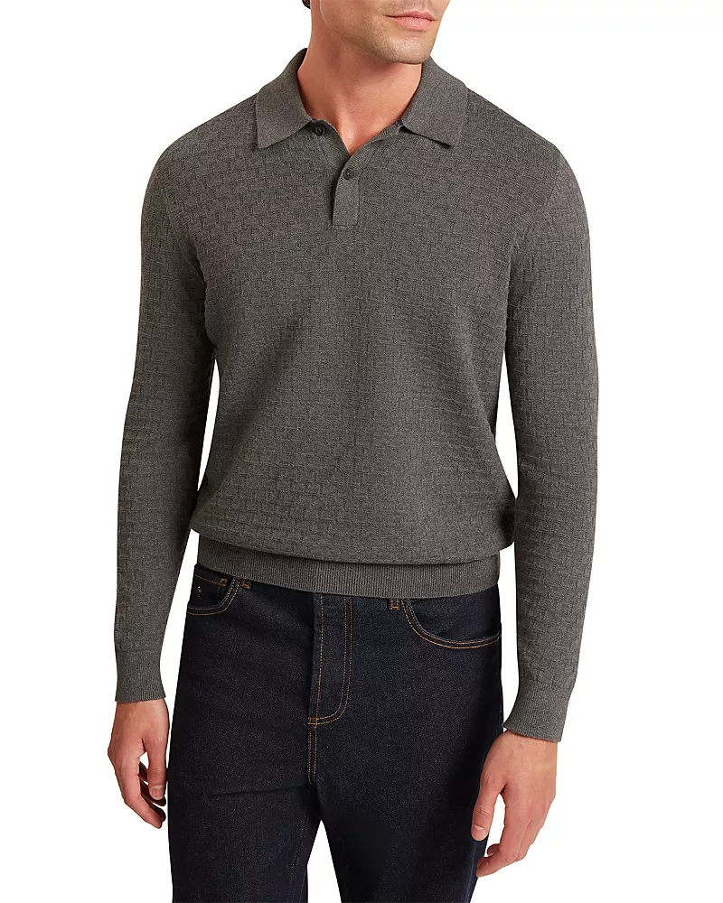 Ted Baker Gaten Long Sleeve T Stitch Sweater Polo