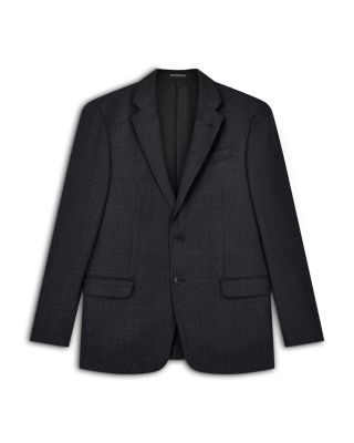 Regular Fit Textured Wool Blend Blazer