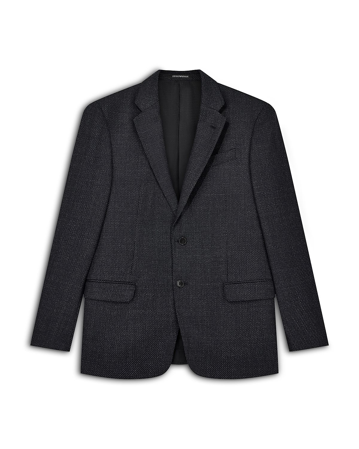 Emporio Armani Regular Fit Textured Wool Blend Blazer