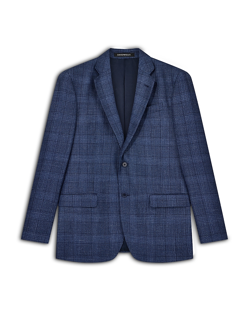 Emporio Armani Classic Fit Plaid Check Blazer