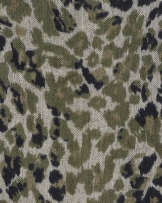 Silia Leopard Print Wool & Cashmere Scarf