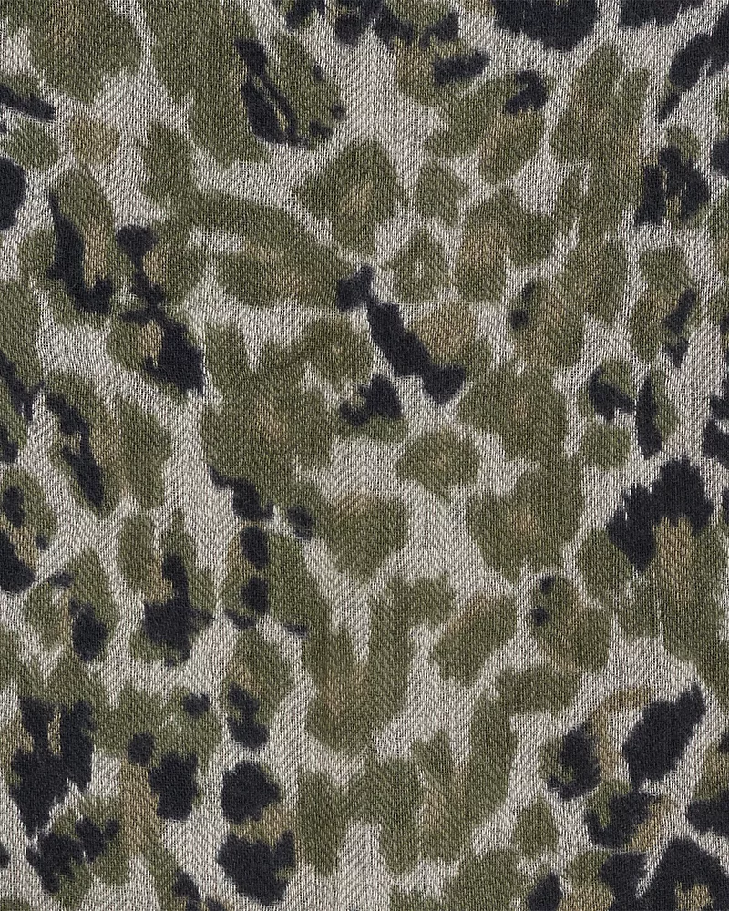 Gerard Darel Silia Leopard Print Wool & Cashmere Scarf