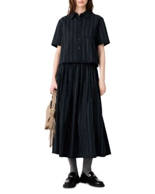 Carius Cotton Blend Embellished Shirt