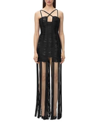 The Paige Strappy Fringe Trim Gown