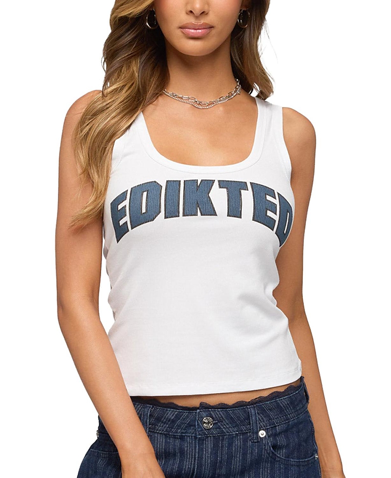 Edikted Girly Ribbed Tank Top