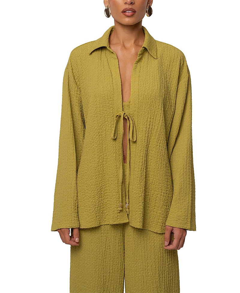 Jluxlabel Unwind Tie-Front Blouse