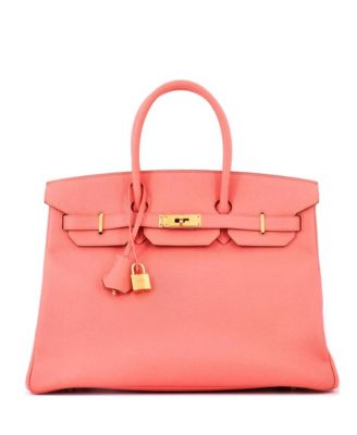 Birkin 35 Handbag Pink Epsom with Gold Hardware