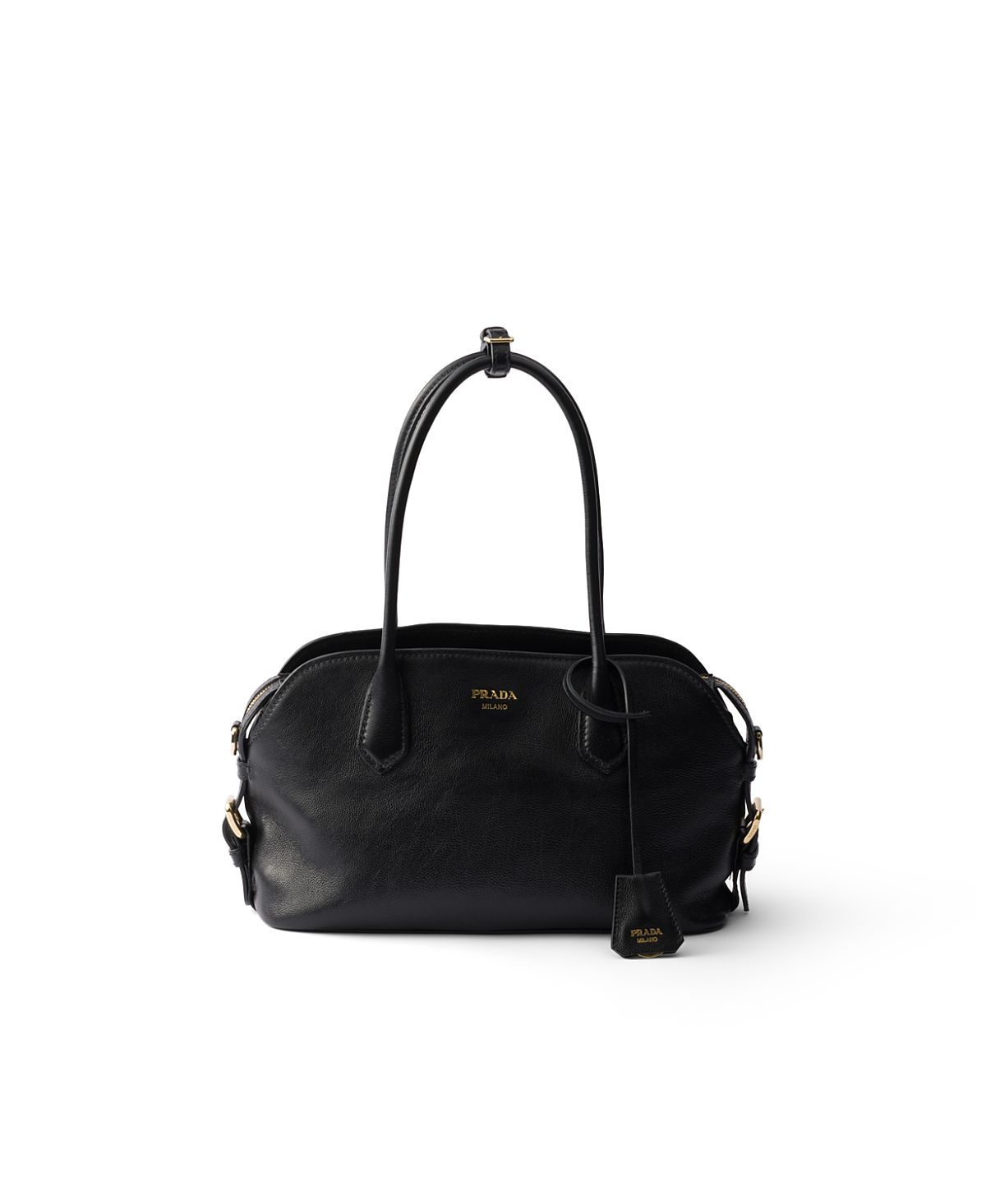 Prada Signet Medium Leather Tote Bag