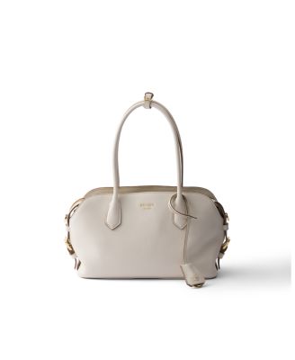 Prada Signet Medium Leather Tote Bag