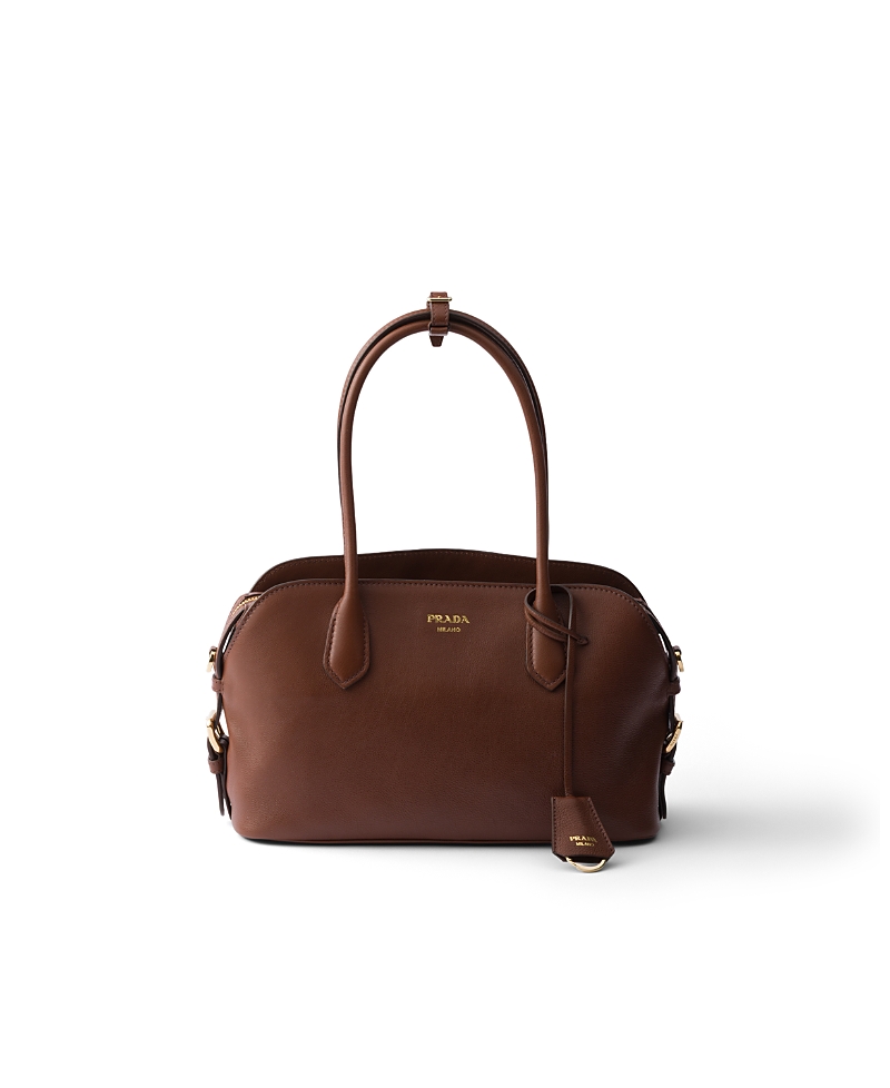 Prada Signet Medium Leather Tote Bag · OS