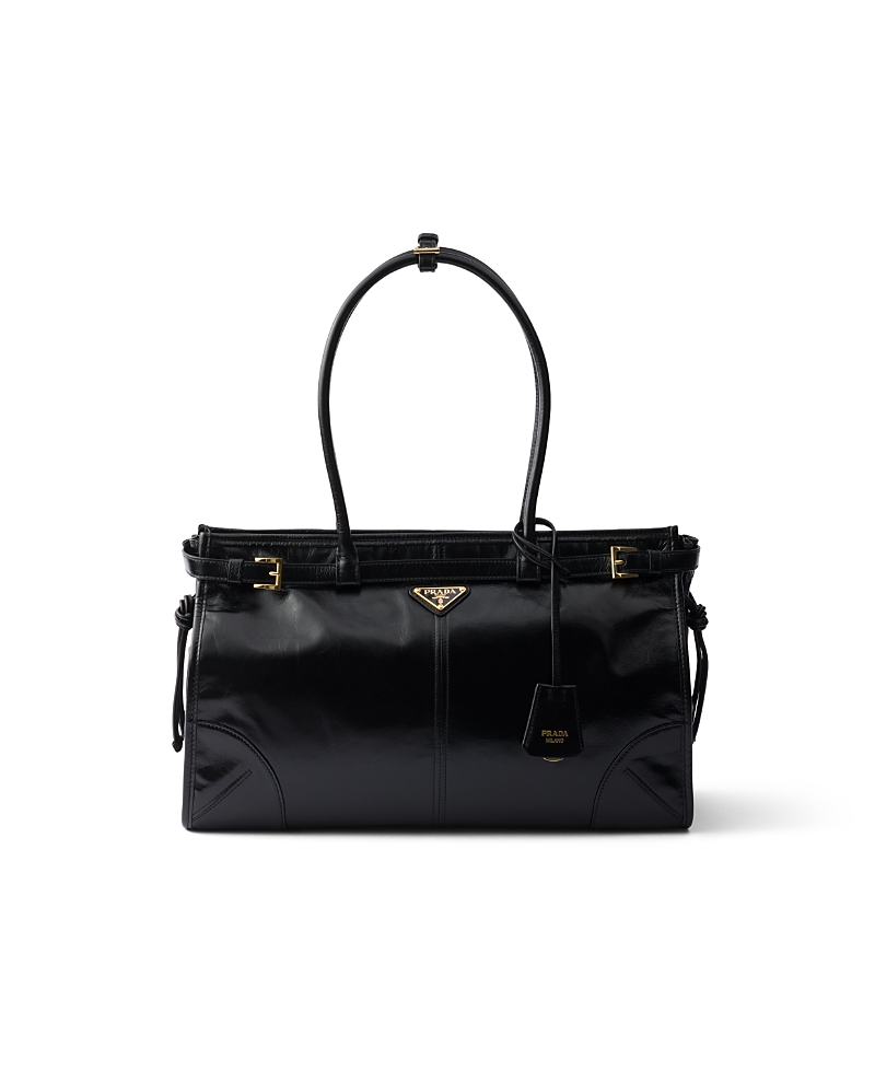 Prada Bonnie Large Convertible Leather Shoulder Handbag · OS