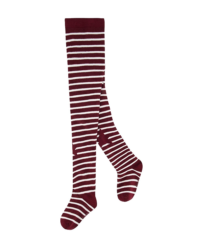 Deux par Deux Girls' Knit Striped Star Knee Stretch Tights - Little Kid, Big Kid