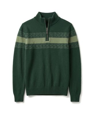 Boys' Organic Half Zip Stripe Sweater - Little Kid, Big Kid