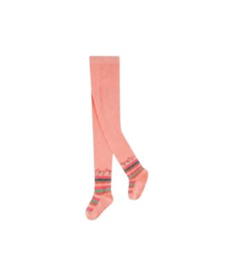 Girls' Knitted Floral Stripe Ankle Tights - Baby, Little Kid, Big Kid