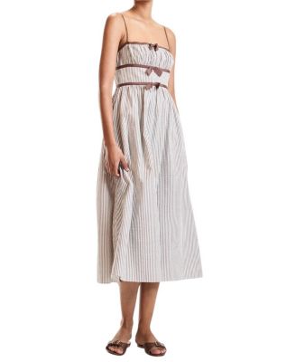  Seersucker Midi Dress
