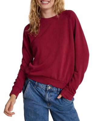 perfectwhitetees Alexi French Terry Raglan Sleeve Top