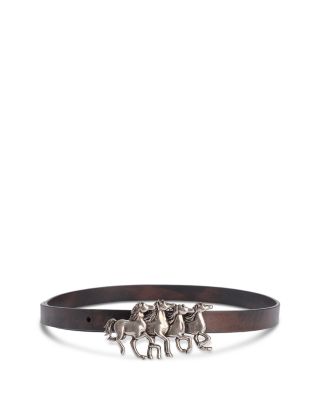 Women's Running Horses Leather Belt