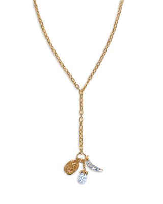 Bloomcraft Triple Charm Lariat Necklace, 29.5"