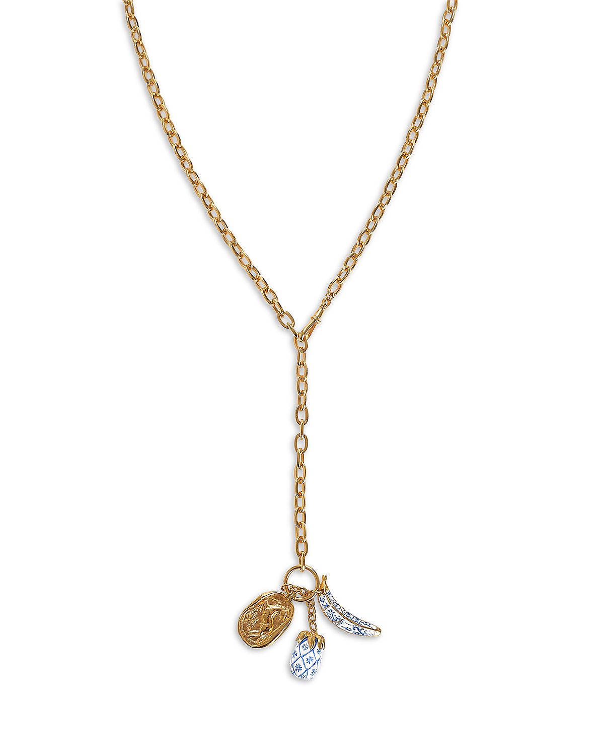 Chloe Bloomcraft Triple Charm Lariat Necklace