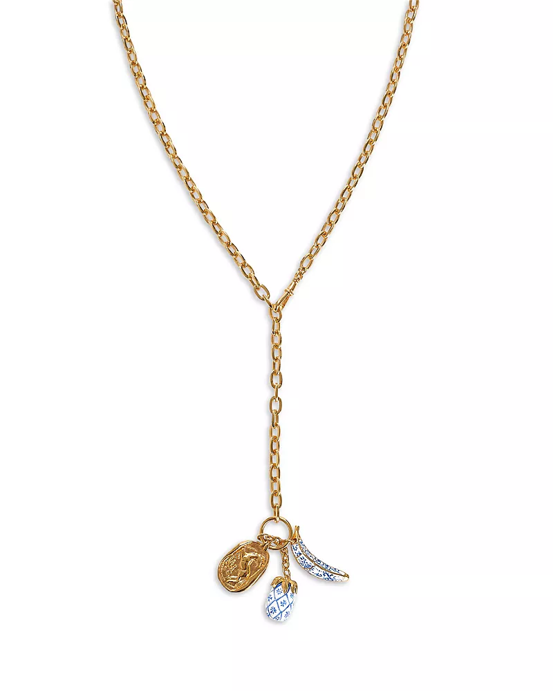 Chloe Bloomcraft Triple Charm Lariat Necklace, 29.5