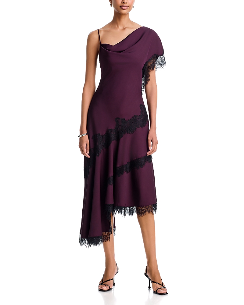 Bcbgmaxazria Calla Lace Trim Midi Dress