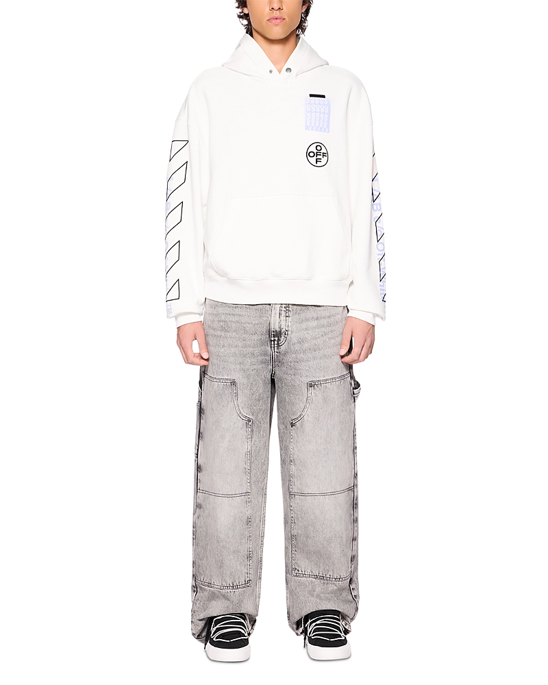 Off-White Cotton Active Logo Graphic Hoodie