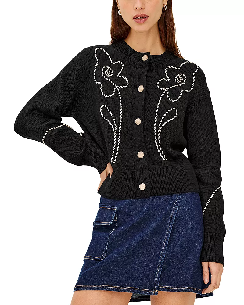 Rails Sybil Cotton Braid Trim Cardigan