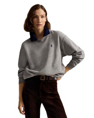 Polo Collar Fleece Sweatshirt
