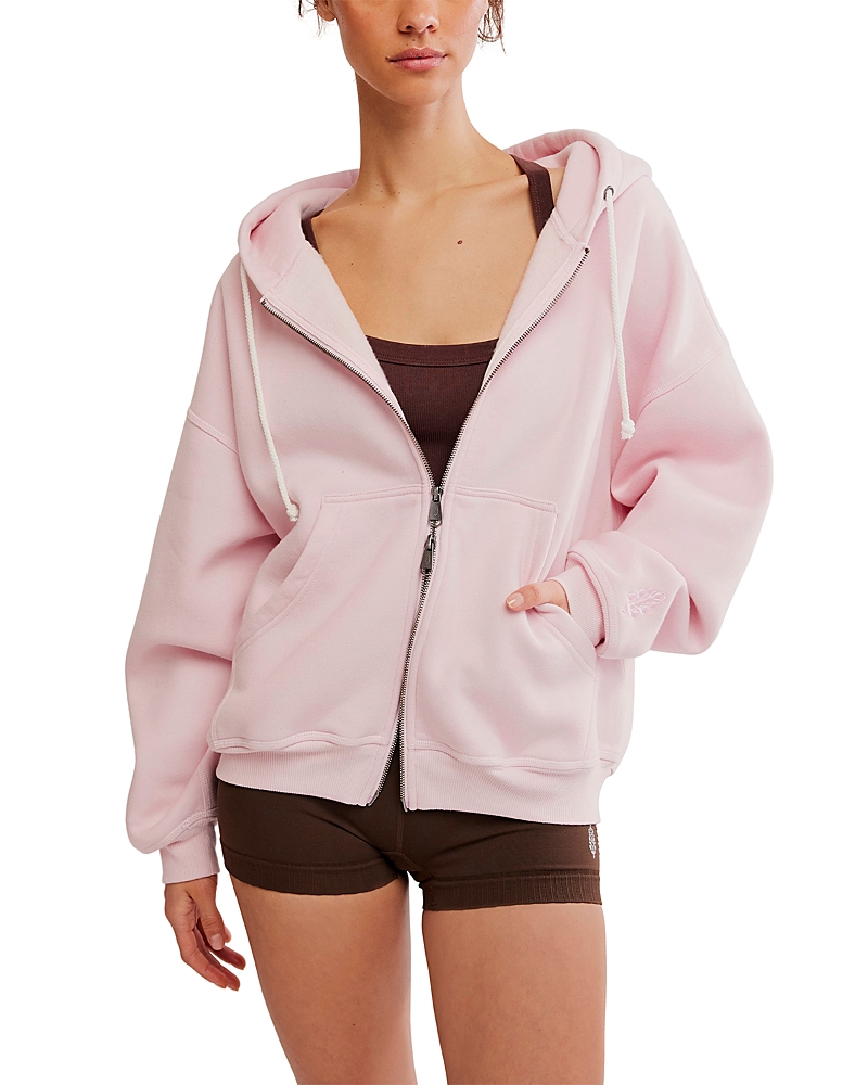 Free People Final Call Zip Up Hooded Sweatshirt