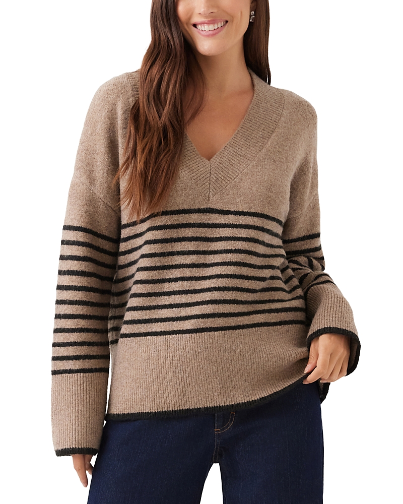 Karen Kane Printed V Neck Sweater
