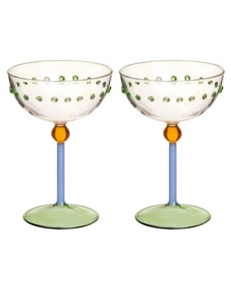 Henan Borosilicate Glass Martini Glass Set of 2, 10 oz.